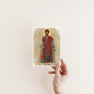 Saint Peter, religious art, Catholic saint, confirmation gift, Catholic print, Catholic gift for home, Catholic home decor, Catholic image