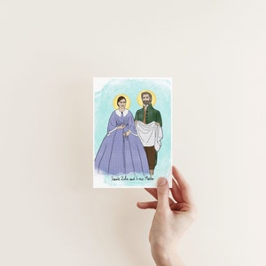Saints Zelie and Louis Martin, religious art, Catholic saint, confirmation gift, Catholic print, Catholic gift for home, Catholic home decor