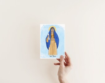 Saint Phoebe, religious art, Catholic saint, confirmation gift, Catholic print, Catholic gift for home, Catholic home decor, Catholic image