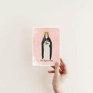 Saint Margaret of Hungary, religious art, Catholic saint, confirmation gift, Catholic print, Catholic gift for home, Catholic home decor