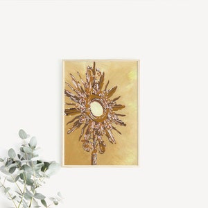 Monstrance Print | Catholic Home Decor | Eucharist Print | Eucharistic Adoration Print | Catholic Gift | Religious Gift | Gift for Priest