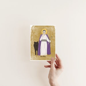 Saint Blaise, religious art, Catholic saint, confirmation gift, Catholic print, Catholic gift for home, Catholic home decor, Catholic images
