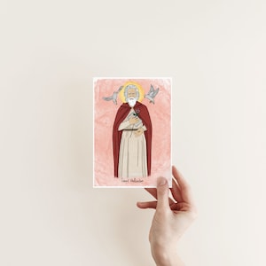 Saint Valentine, religious art, Catholic saint, confirmation gift, Catholic print, Catholic gift for home, Catholic decor, Catholic image