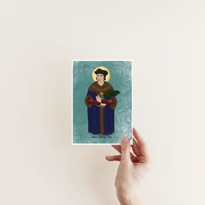 Saint Thomas More, religious art, Catholic saint, confirmation gift, Catholic print, Catholic gift for home, Catholic decor, Catholic image