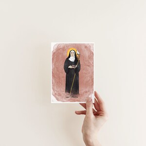 Saint Scholastica, religious art, Catholic saint, confirmation gift, Catholic print, Catholic gift for home, Catholic decor, Catholic image