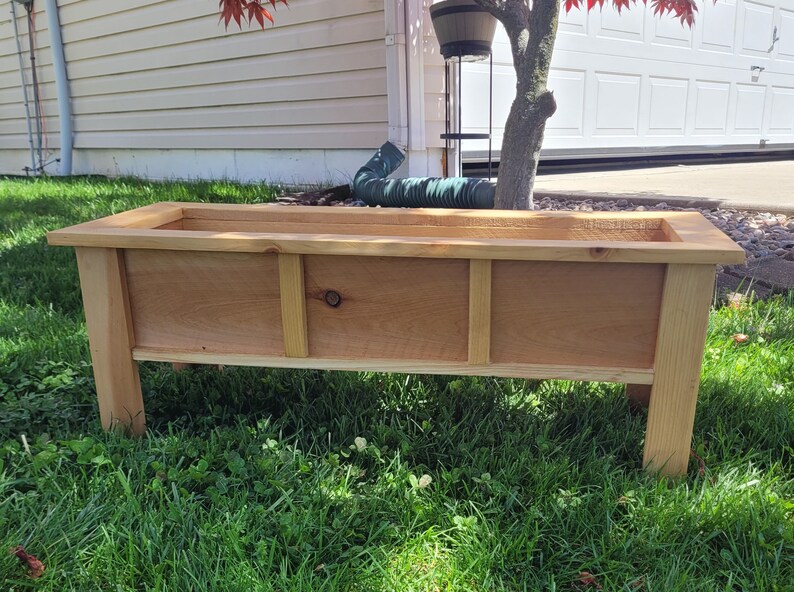 Raised Flower Box Raised Garden Box Spring Decor Garden Etsy