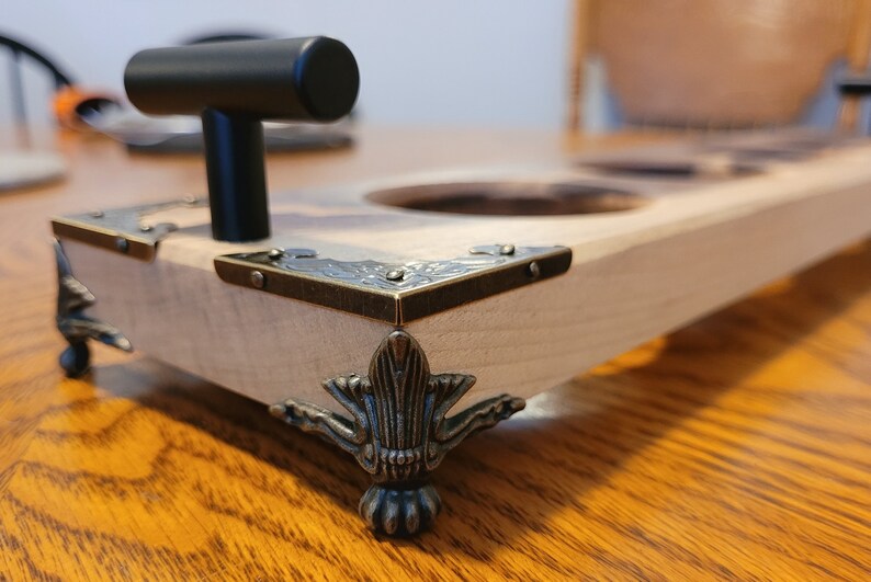 Whiskey Flights, Whiskey Cup Holder, Whiskey Gift, Bourbon Flight, Father's Day Gift, Christmas Gift, Wedding Gift, Bar Decor Walnut & Sapwood 2
