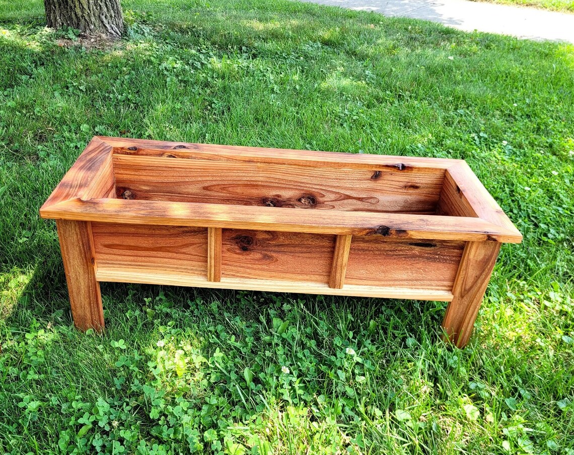 Raised Flower Box Raised Garden Box Spring Decor Garden - Etsy