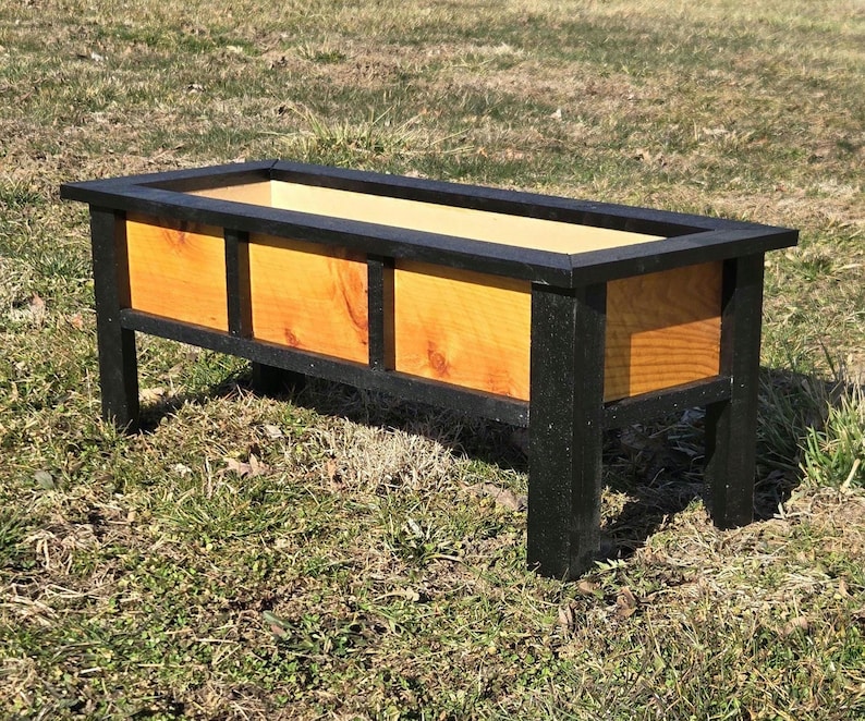 Raised Flower Box, Raised Garden Box, Spring Decor, Garden Accessories ...