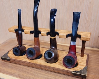 Pipe Stand display with tobacco jar storage