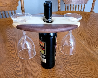 Wine Caddy, Wine Accessory, Wine Bottle Holder, Wine Rack, Wine Gift, Wedding Gift, Wine Butler, Housewarming Gift, Wine Glass Holder