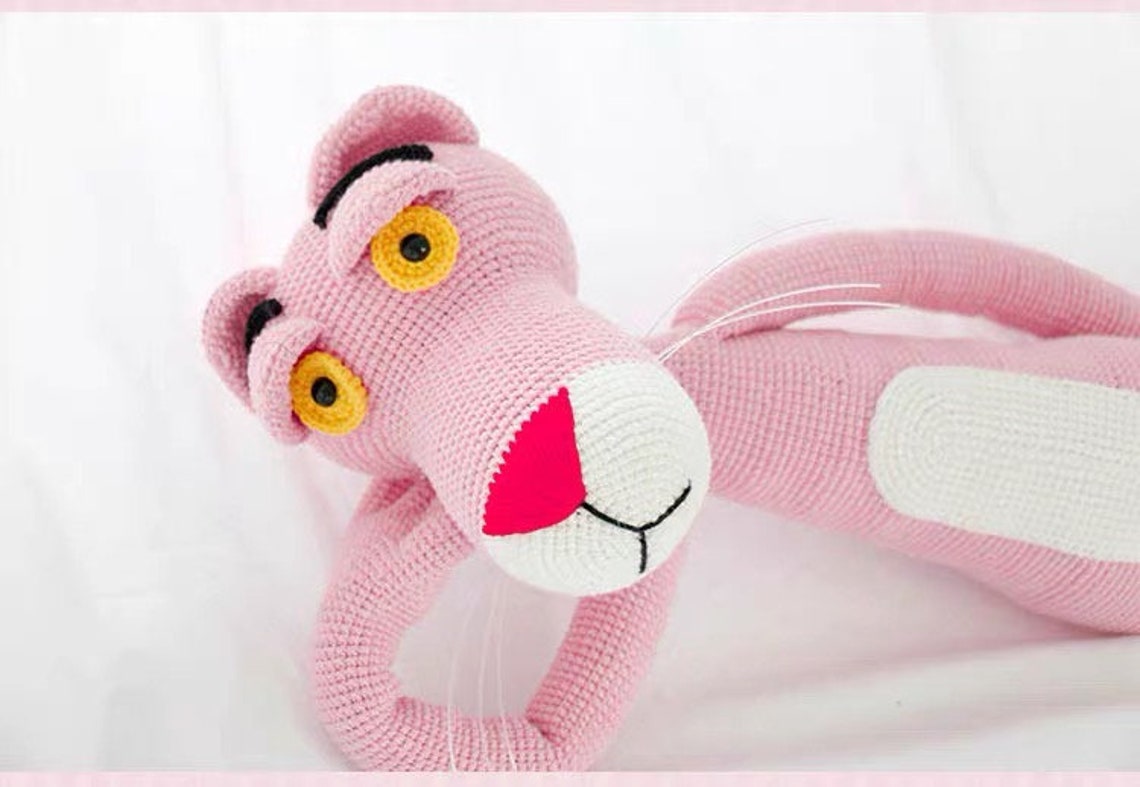 Big pink panther crochet pattern | Etsy