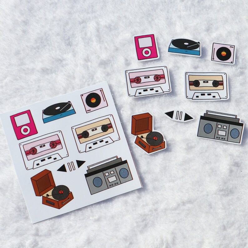 Mixtape Stickers Vinyl Music Player Sticker BoomBox Etsy