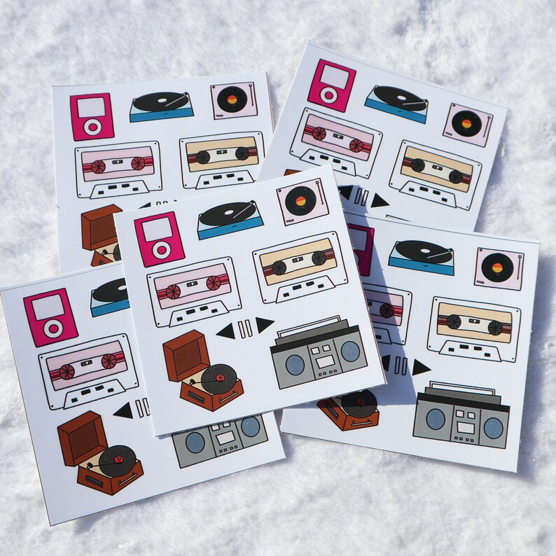 Mixtape Stickers Vinyl Music Player Sticker BoomBox Etsy