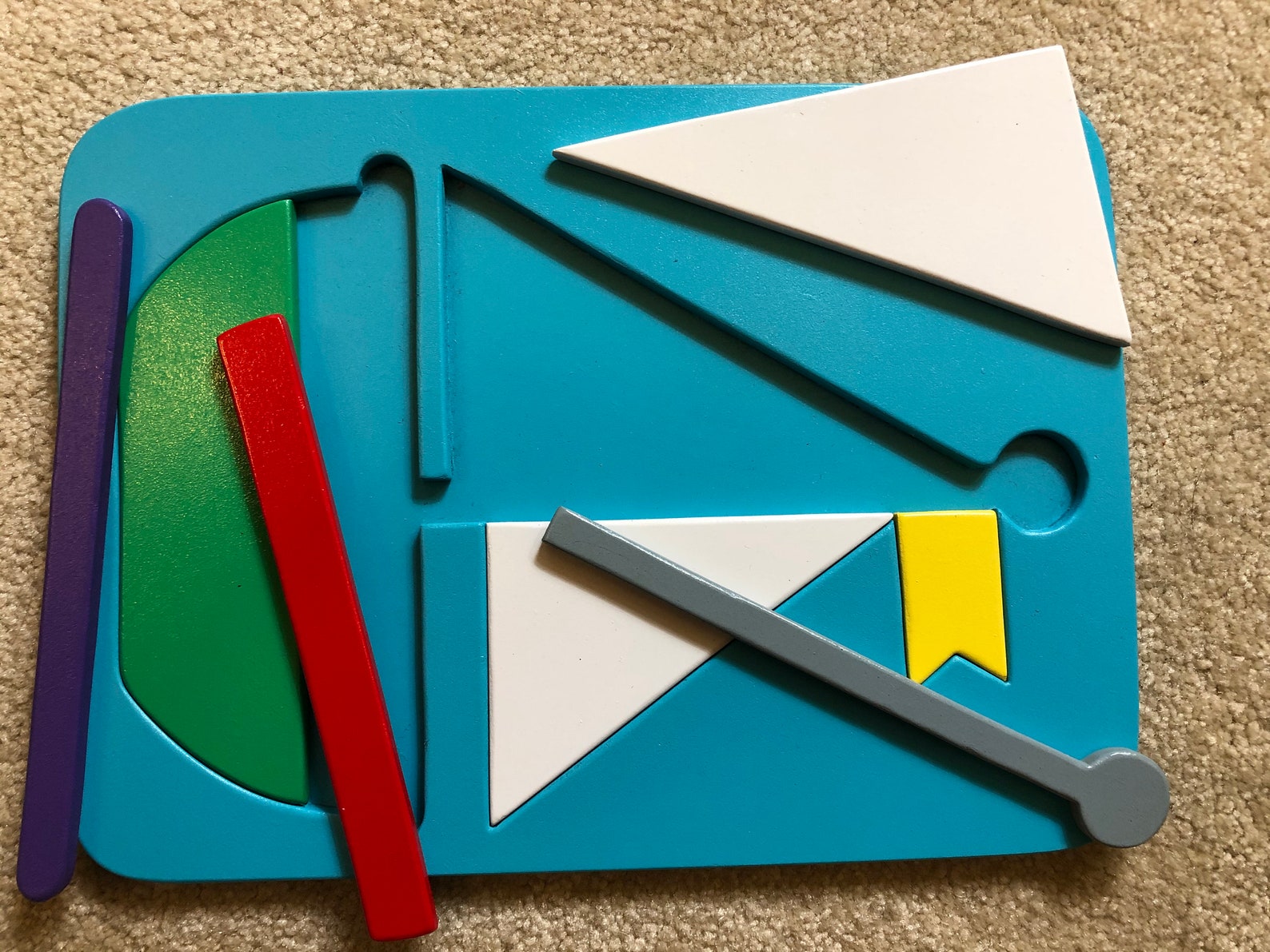 Wooden Tray Puzzle for Children or Toddlers Sailboat boat Etsy