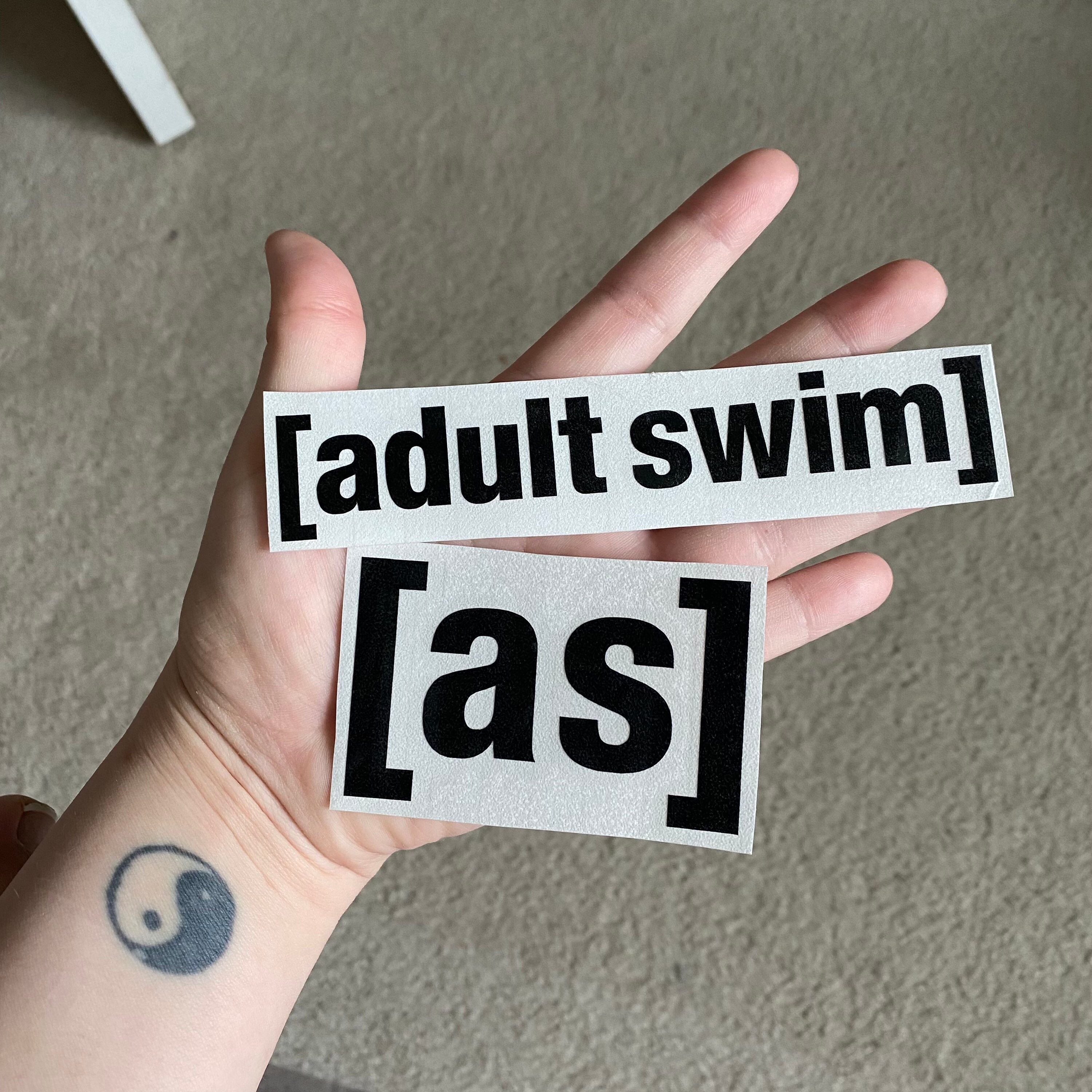 Adult Swim Decal | [as] | Vinyl | Sticker