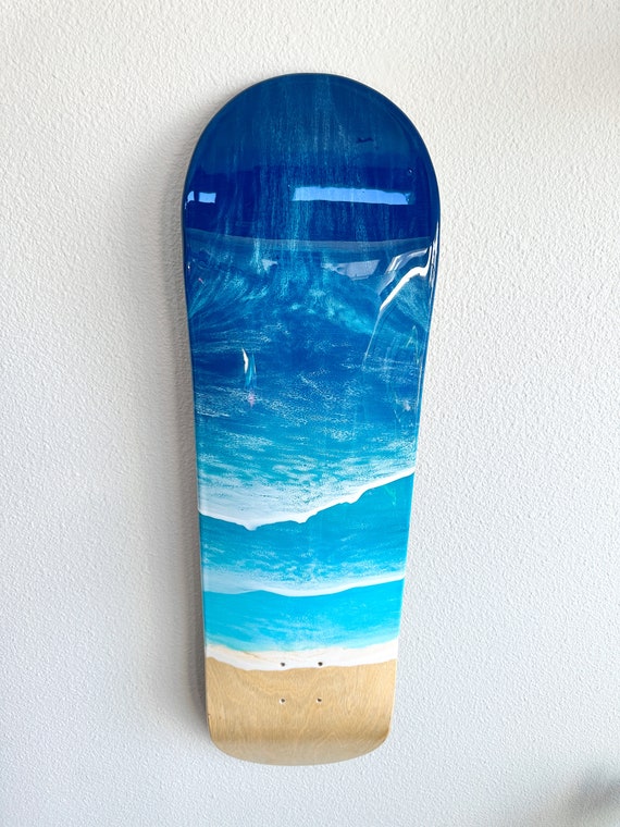 Ocean Skateboard Surf Board 32x8 Resin Art Skateboard - Etsy