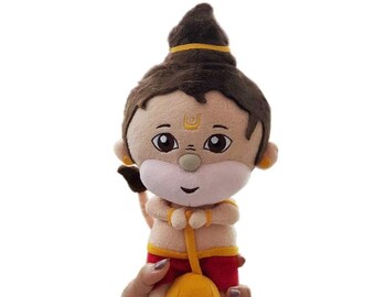 RELI FUN Baby Hanuman Hindu Plush Juguete religioso/muñeca para niños y adultos (10")