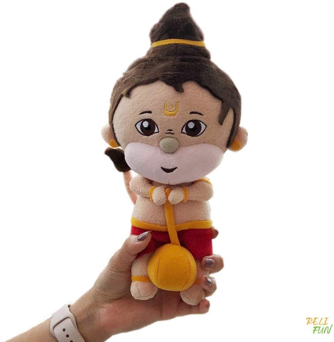RELI FUN Baby Hanuman Hindu Plush Religious Toy / Doll for Kids and