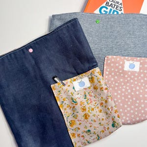 Fabric Book Sleeve | Padded Book Protector | Fits Most Paperbacks & Hardcovers | Handmade Reading Accessory | Gift for Book Lovers