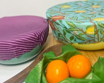 Beeswax Food Wraps Set of 3 – Reusable Eco-Friendly Kitchen Wraps | Zero Waste, Plastic Free Storage
