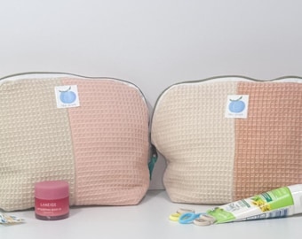 Towel Cosmetic Bag – Soft & Absorbent Makeup Pouch, Travel Toiletry Bag, Terry Cloth Zipper Bag, Spa-Inspired Beauty Organizer