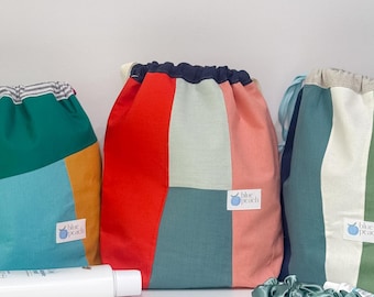 Drawstring Cosmetic Bag – Travel Makeup Bag, Reusable Toiletry Pouch | Handmade, Gift for Her