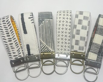 Small Key Fob Keychain | Wristlet Keychain | Fabric Key Ring | Handmade Gift for Her | Bag or Key Accessory