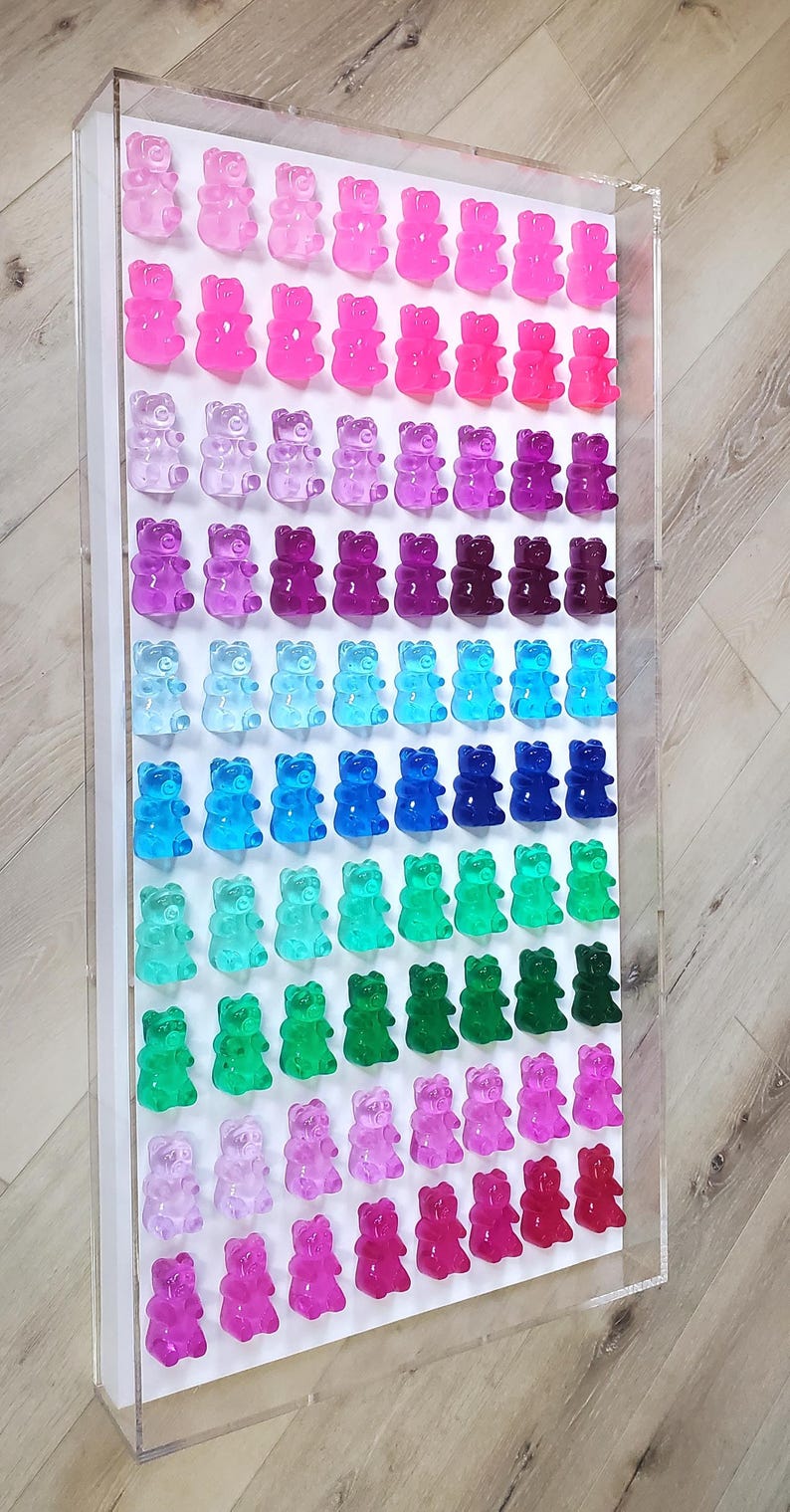 3D Giant Candy Gummy Bear Wall Art: Playroom Nursery Home Aesthetics ...