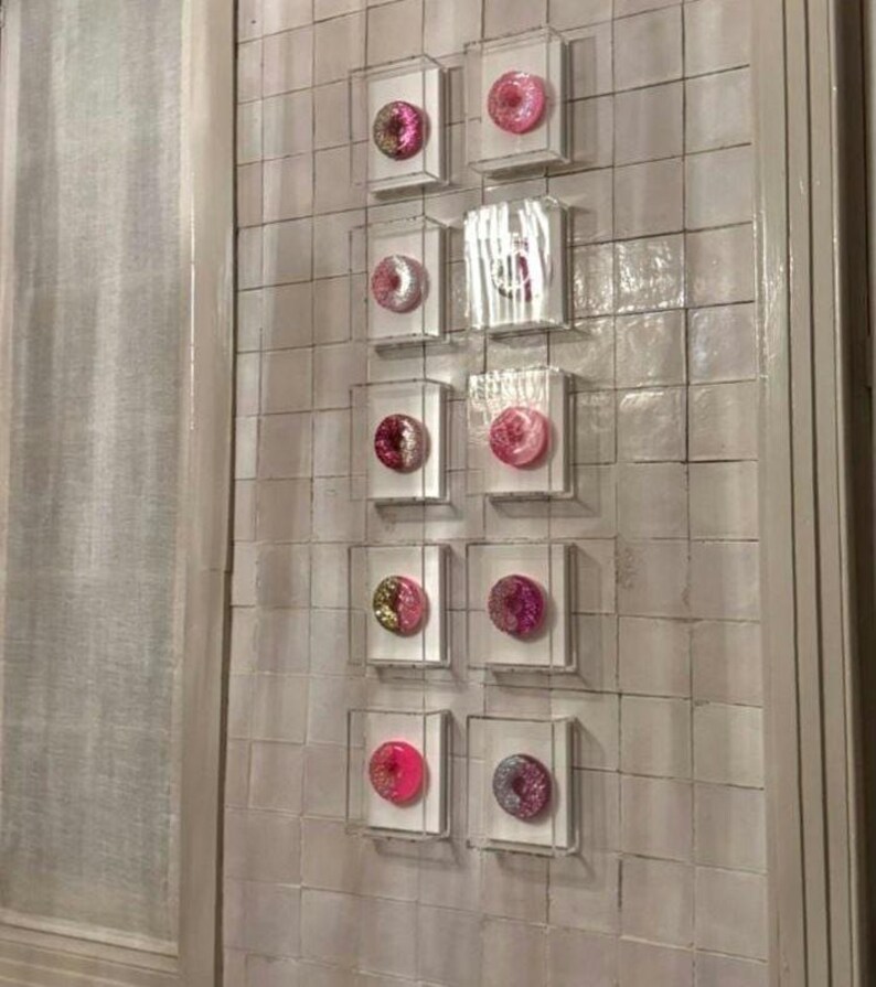 Donut Modern Sculpture, Colorful, Donut Wall Art, Gallery Wall Art