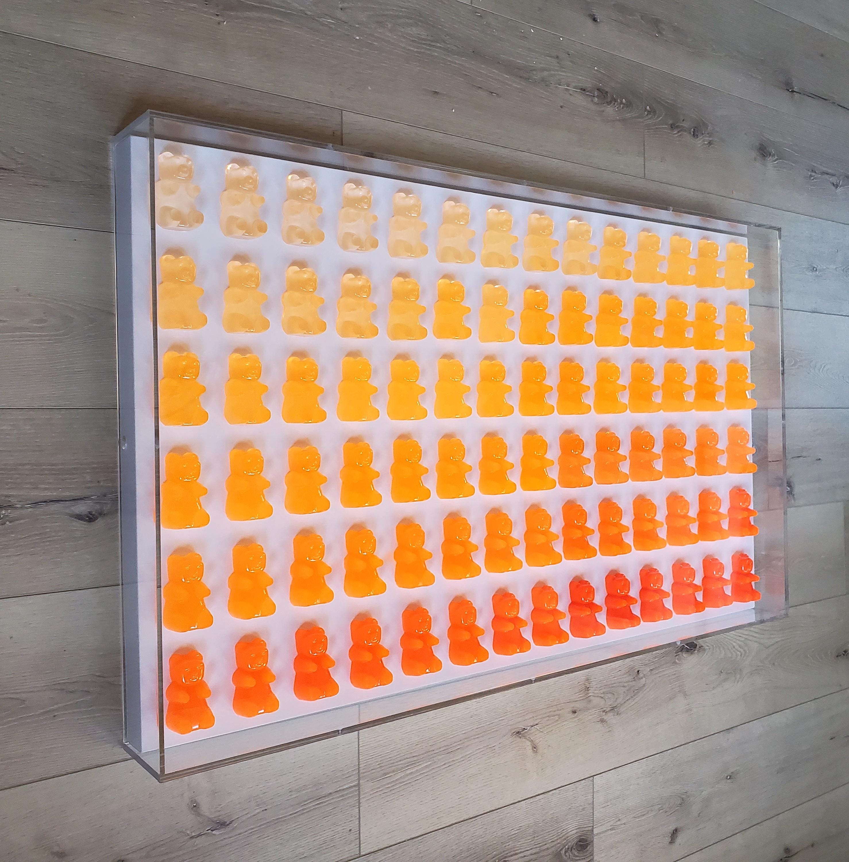 Gummy Resin Bear Wall Art for Nursery, Resin Decor, Modern Pop Art for Kitchen, Living Room  or Office
