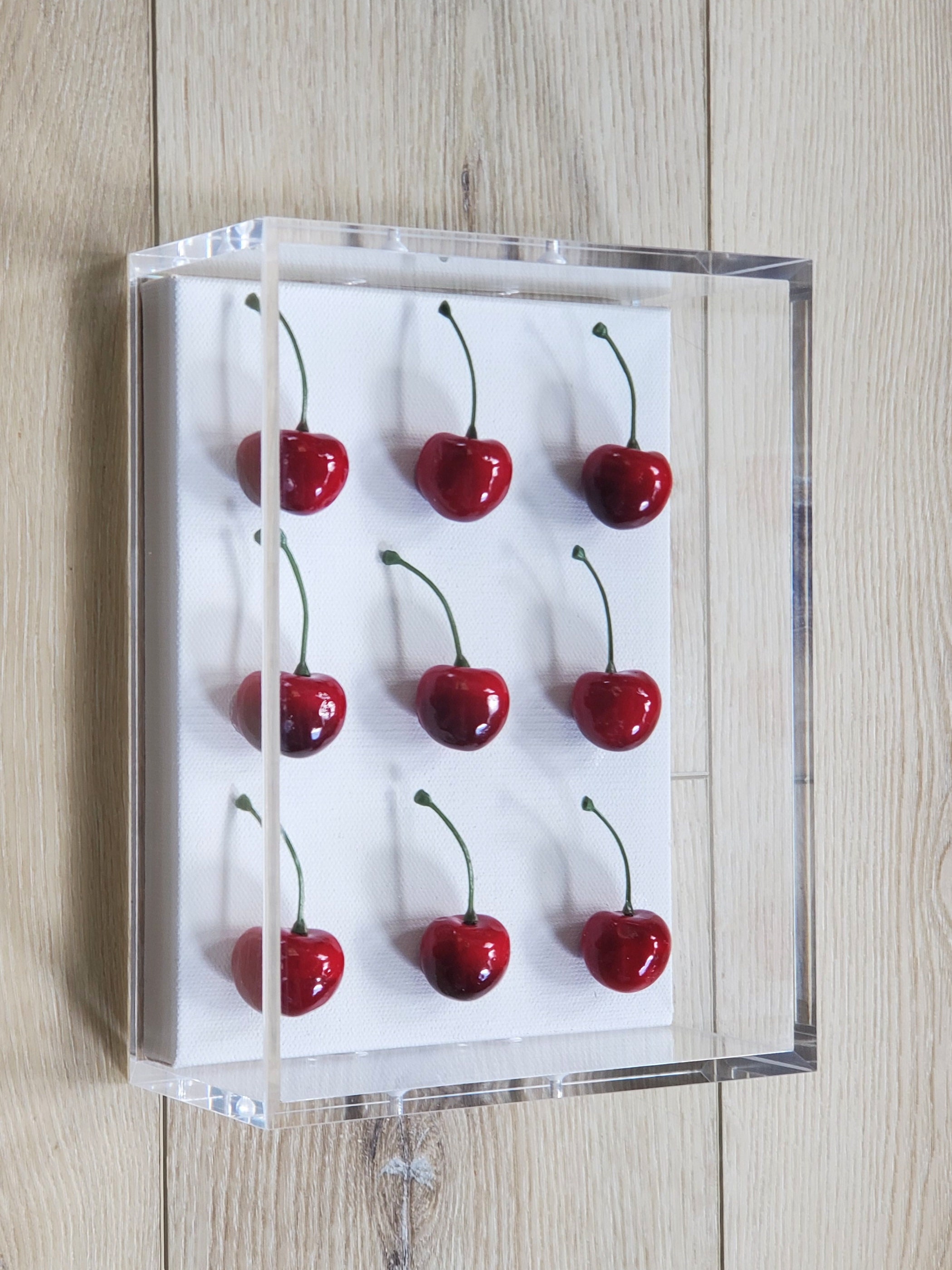 Cherry Wall Art, Luxury 3D Cherry Wall Hanging for Modern Kitchen Decor - Unique Pop Art Gift