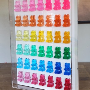 Pop Art Gummy Bear Sculpture: Resin Candy Wall Decor