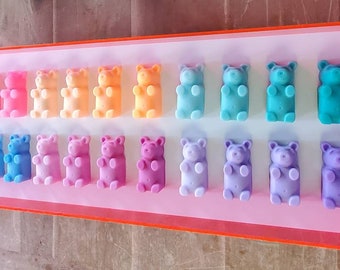 Wall Decor, Gummy Bear Wall Art, 24 Bear  Sculpture Of Your Choice Of Color. Kitchen Decor, Kids Room, Teenagers Wall Art, Pop Art.