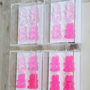 3D Gummy Bear Resin Sculpture – Hand-Poured Pop Art Shadow Box (8x6x3 inches)