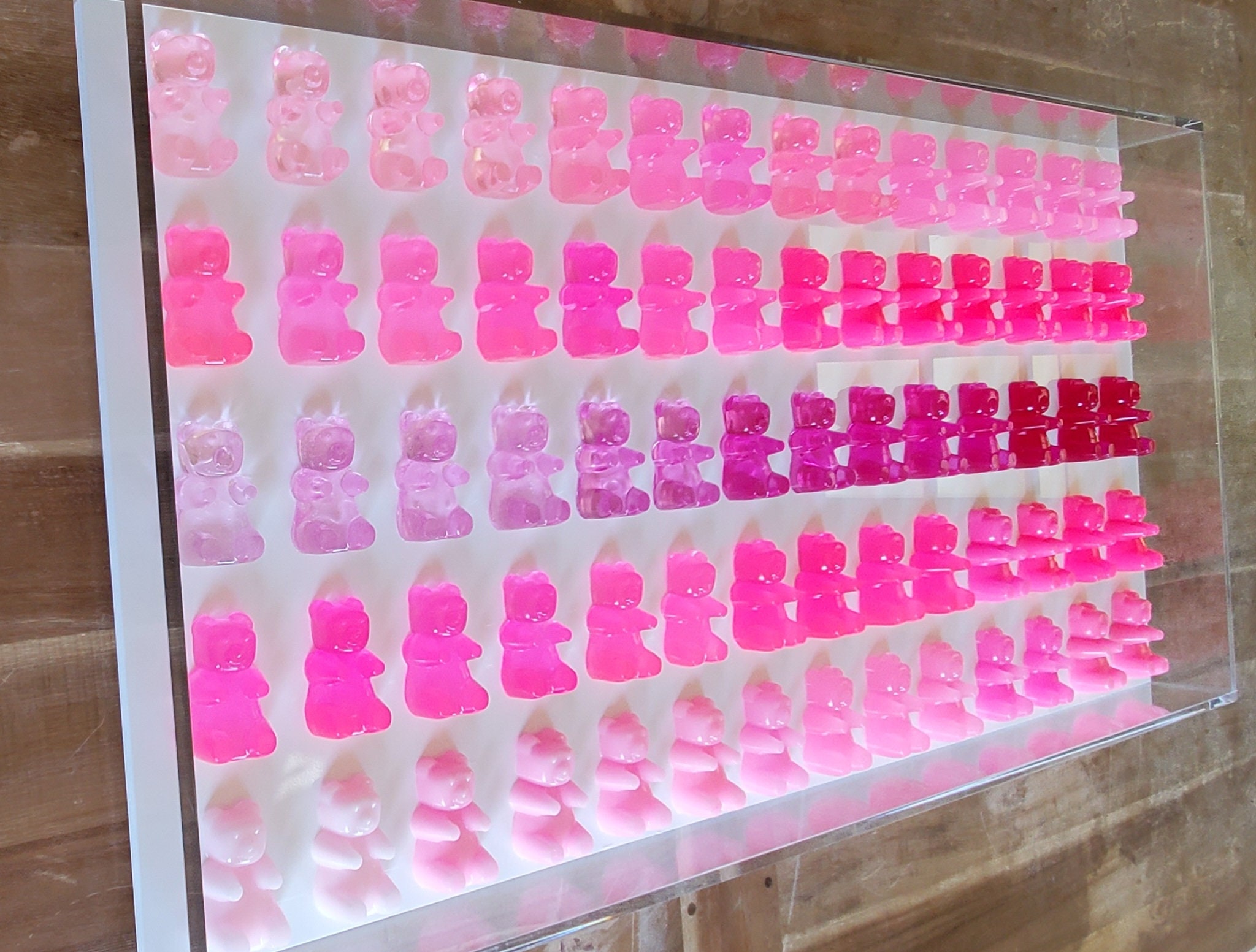 Gummy Bears Fridge Magnets Gummy Bear Decor Resin Pop Art Pink