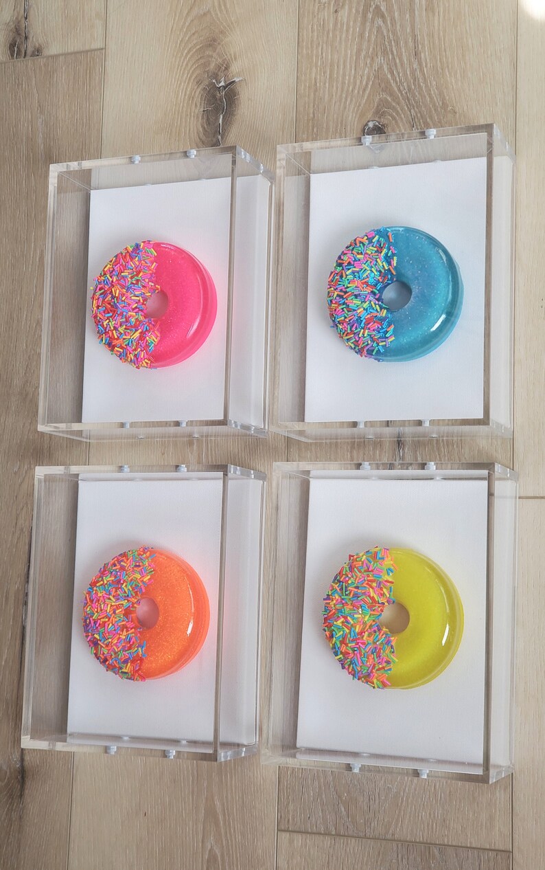Donut Modern Sculpture, Colorful, Donut Wall Art, Gallery Wall Art