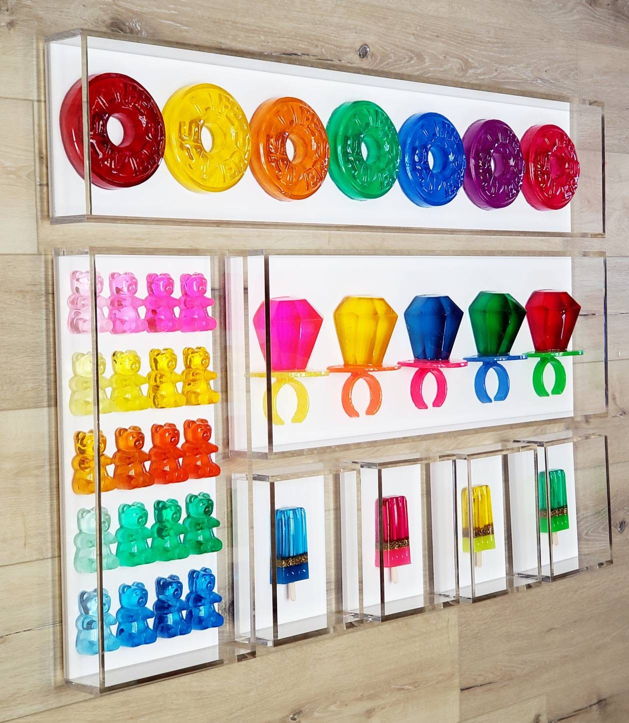 Candy Pop Art Wall 3D Visual Wall Art Candy Sculpture. Open Etsy