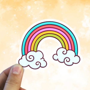 Cute Rainbow Sticker, Rainbow Sticker, Rainbows, Rainbow Stickers, Water Bottle Sticker, Laptop Sticker, Laptop Decal