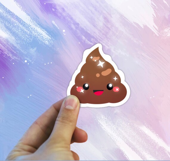 Poop Emoji Sticker Poop Emoji Emoji Sticker Water Bottle Etsy UK
