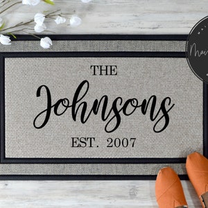 Custom Doormat, Personalized Doormat, Custom Last Name Doormat, Housewarming Gift, Wedding Gift, Anniversary Gift, Door Mat, Closing Gift