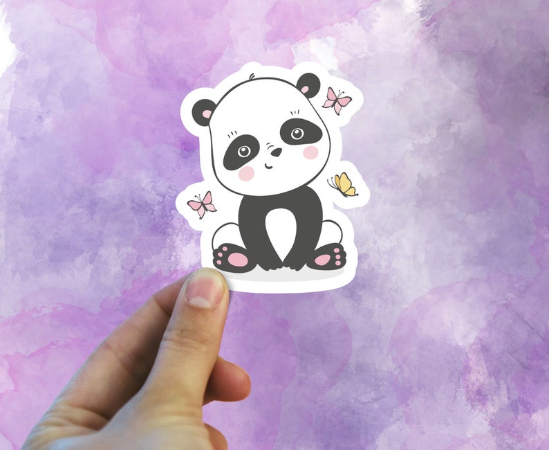 Cute Panda Sticker Panda Stickers Panda Sticker Animal Etsy
