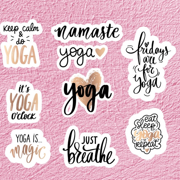 Yoga Stickers Etsy