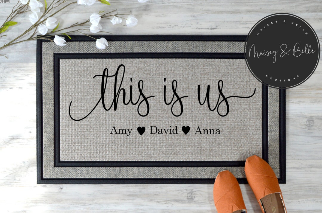 This is Us Doormat, Custom Doormat, Doormat, Door Mat, Customizable