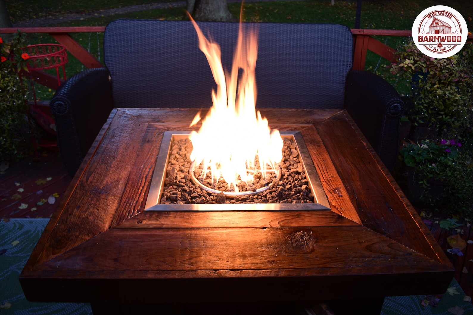 Reclaimed Barn Wood Fire Table Handmade unique and built Etsy