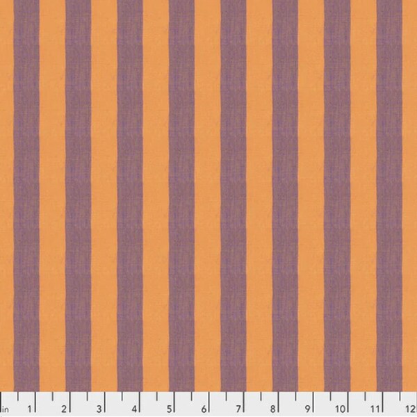 Orange and Lilac Striped Fabric, Three Quarter Inch Wide Striped Fabric by the Yard, Free Spirit Fabrics-SSGP001, Shot Cotton, Yarn Dyed