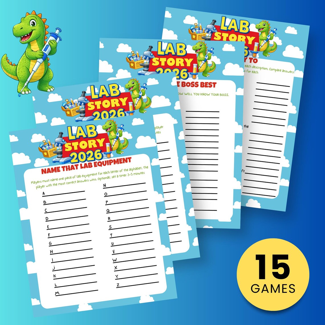 Lab Week Games Bundle, 15 Printable Activities (digital Download) - Etsy