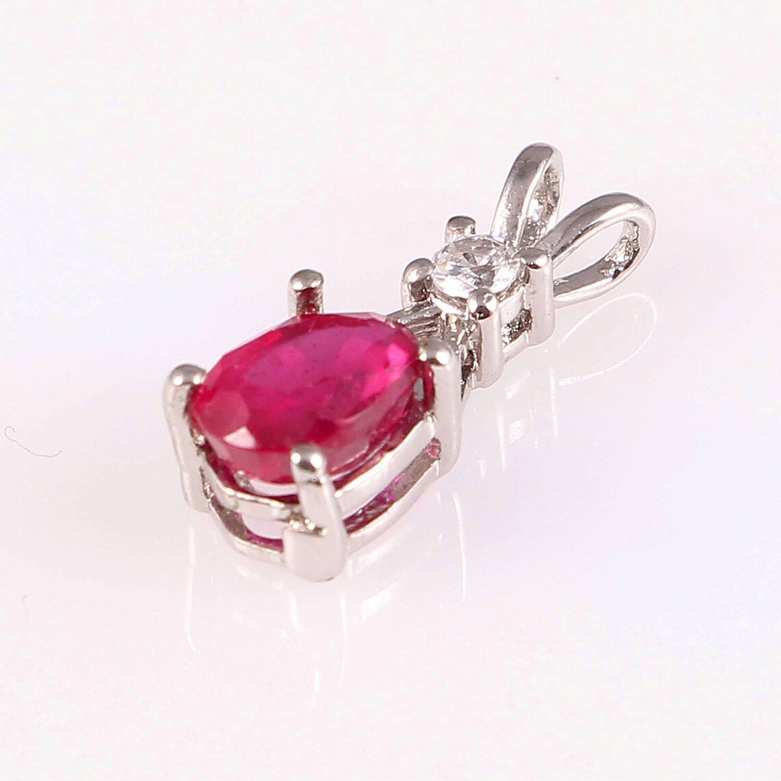 Natural Ruby Pendant...925 Sterling Silver Ruby Etsy
