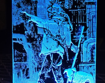 Cyberpunk 2077 Tarot: The Fool Laser Etched Panel