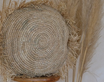 Raffia Cushion Cover - Circular EARTH